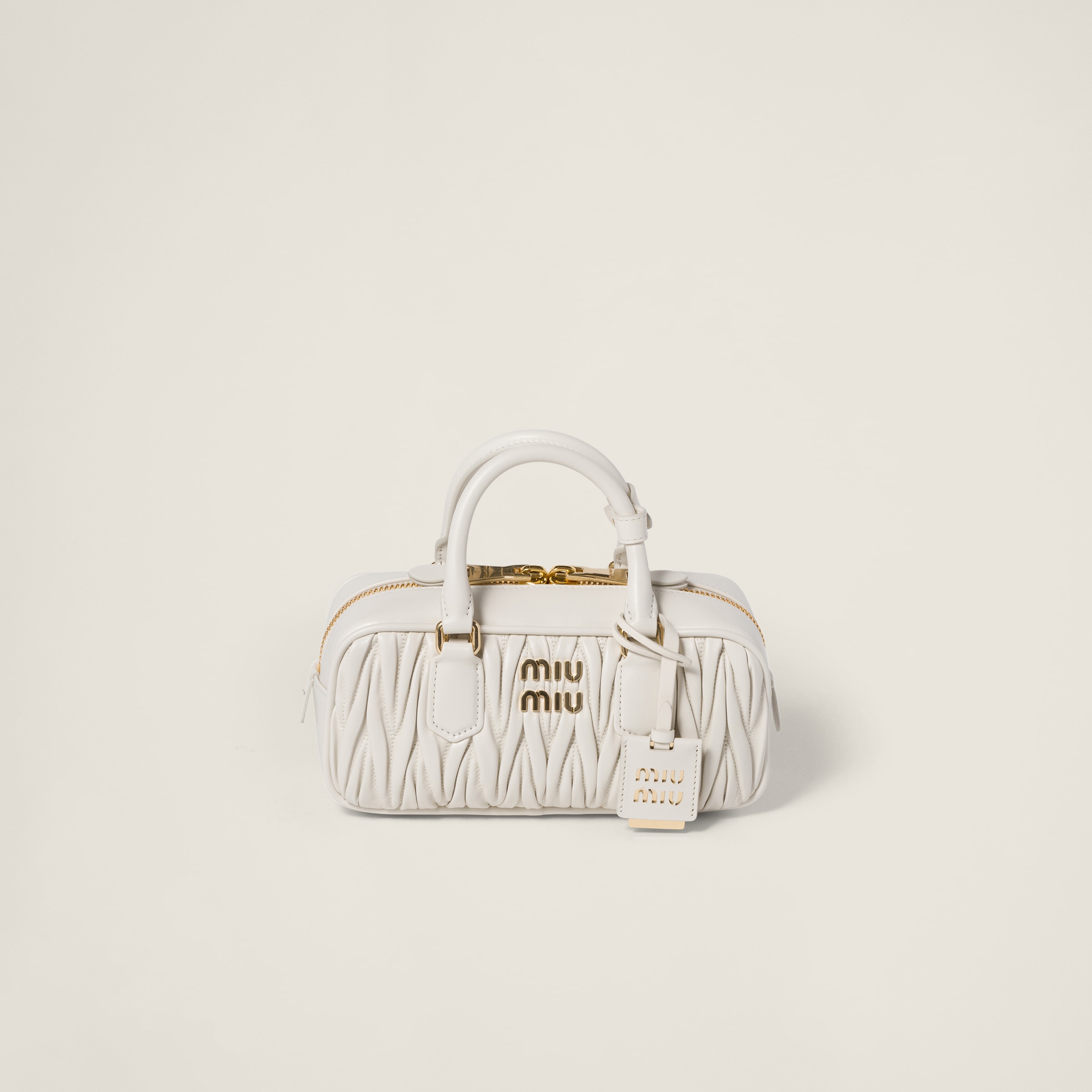QUILTED LEATHER HANDBAG, CALFSKIN – WHITE