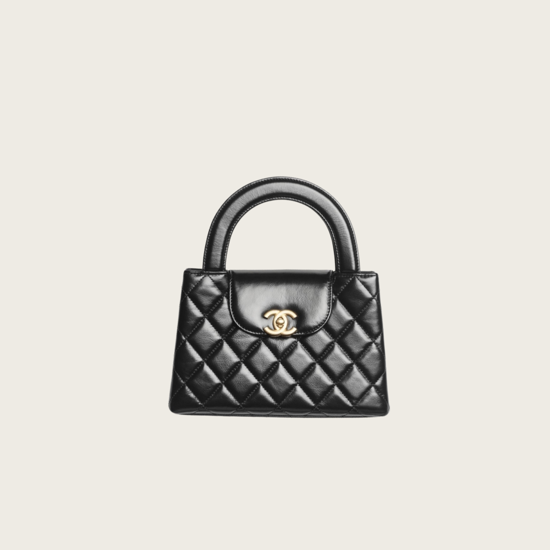 MINI TOP HANDLE BAG – LAMBSKIN, BLACK