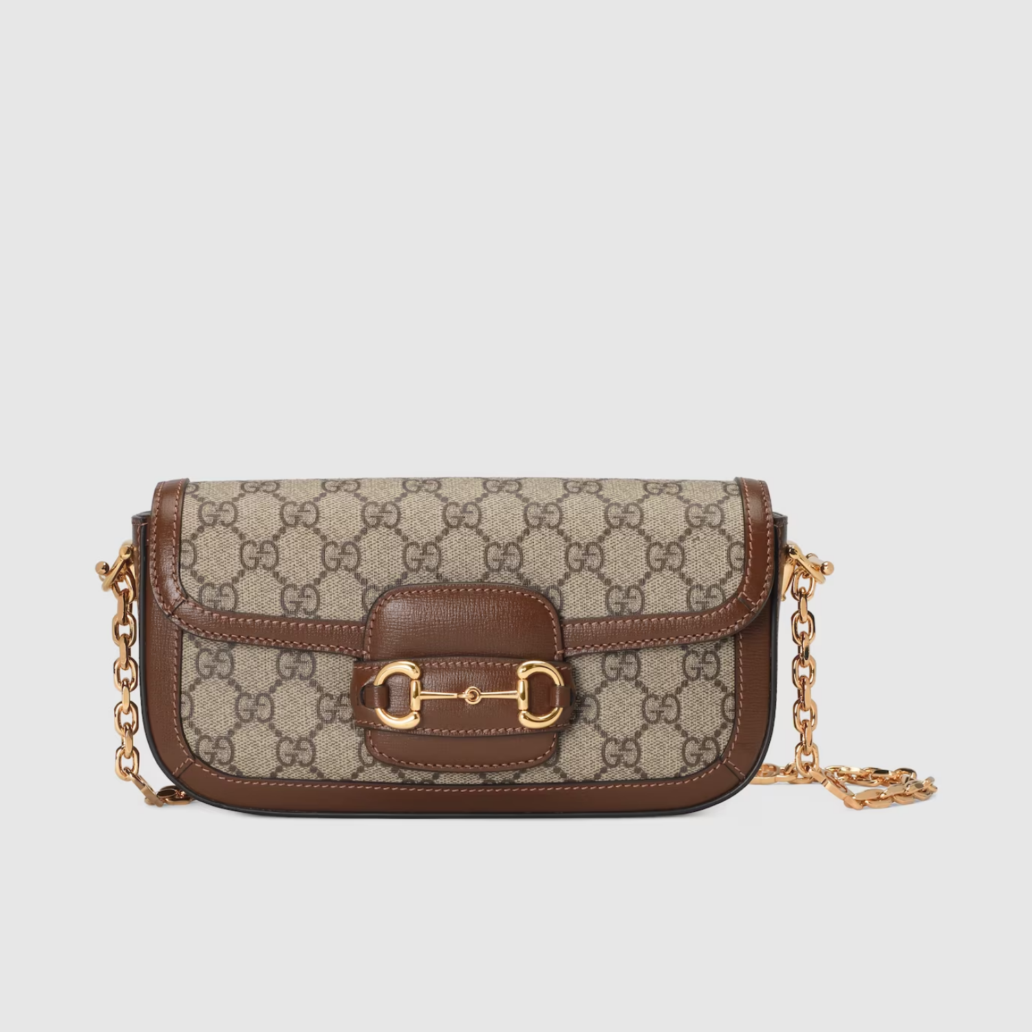 SMALL SHOULDER BAG, COATED-CANVAS – BEIGE / EBONY