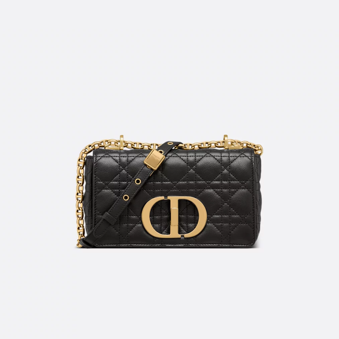 SMALL SHOULDER BAG, CALFSKIN – BLACK