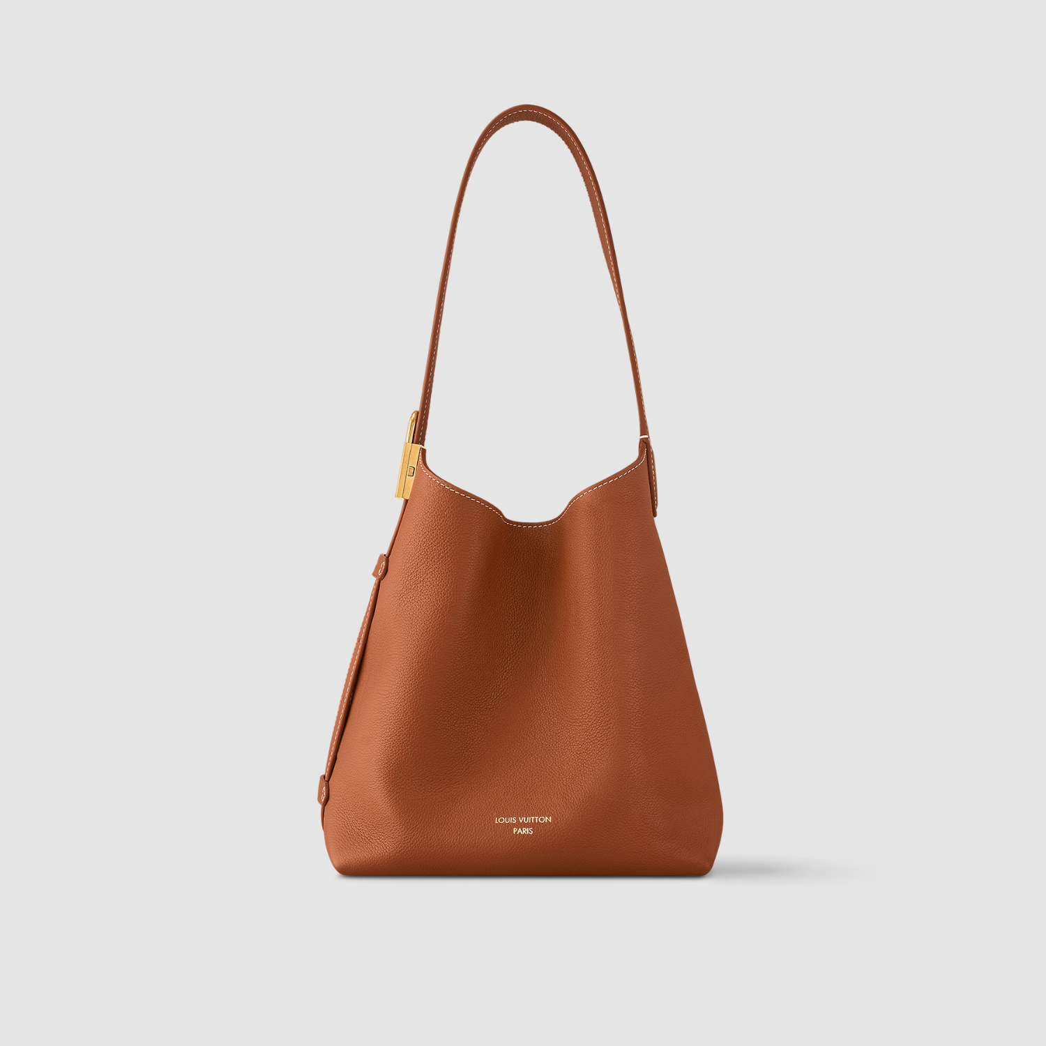 SMALL HOBO BAG, SMOOTH CALFSKIN – COGNAC