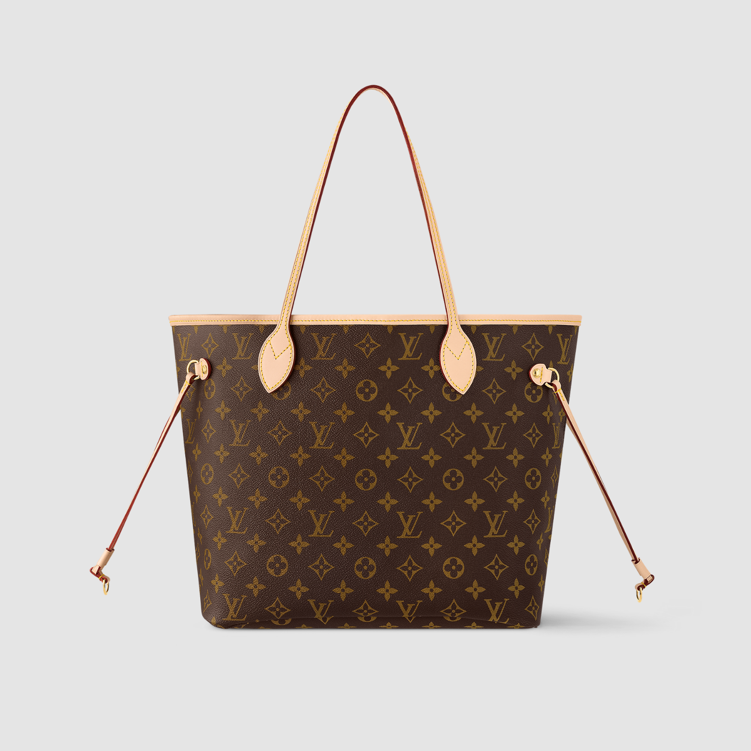 MEDIUM TOTE BAG, COATED CANVAS – BROWN / ROSE BEIGE