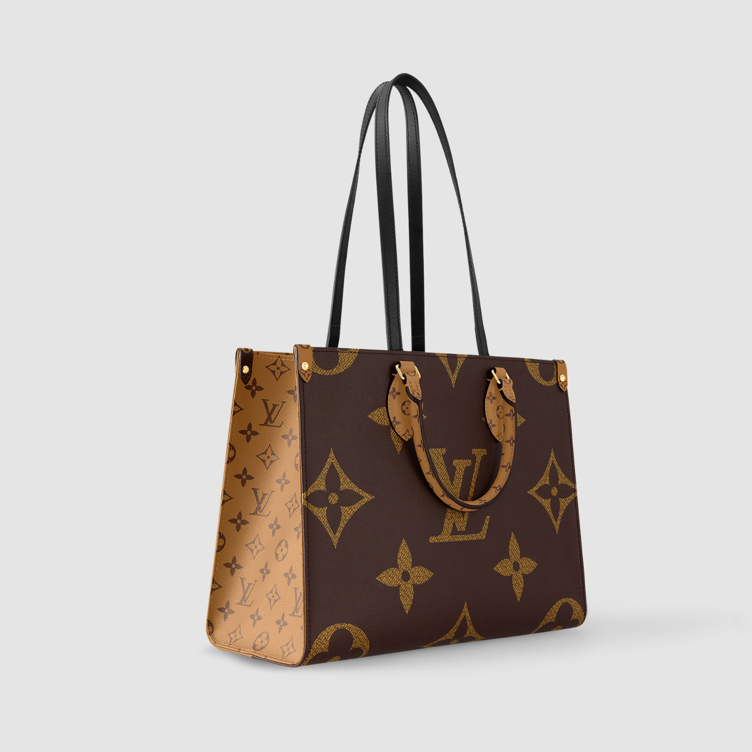 MEDIUM TOTE BAG, COATED CANVAS – BROWN