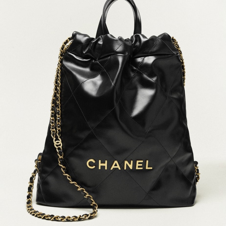 BACKPACK, CALFSKIN – BLACK