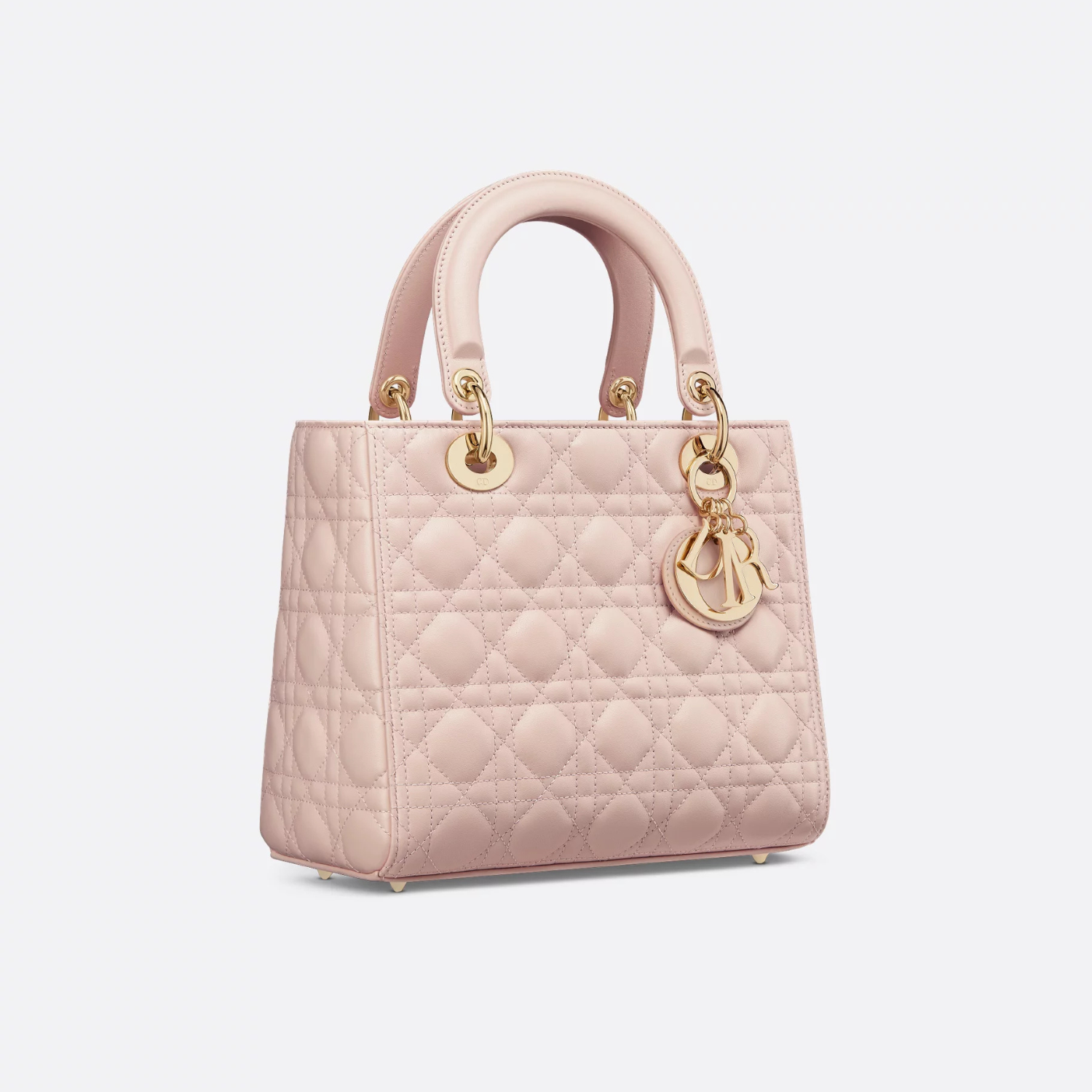 MEDIUM TOP HANDLE BAG, LAMBSKIN – POWDER PINK