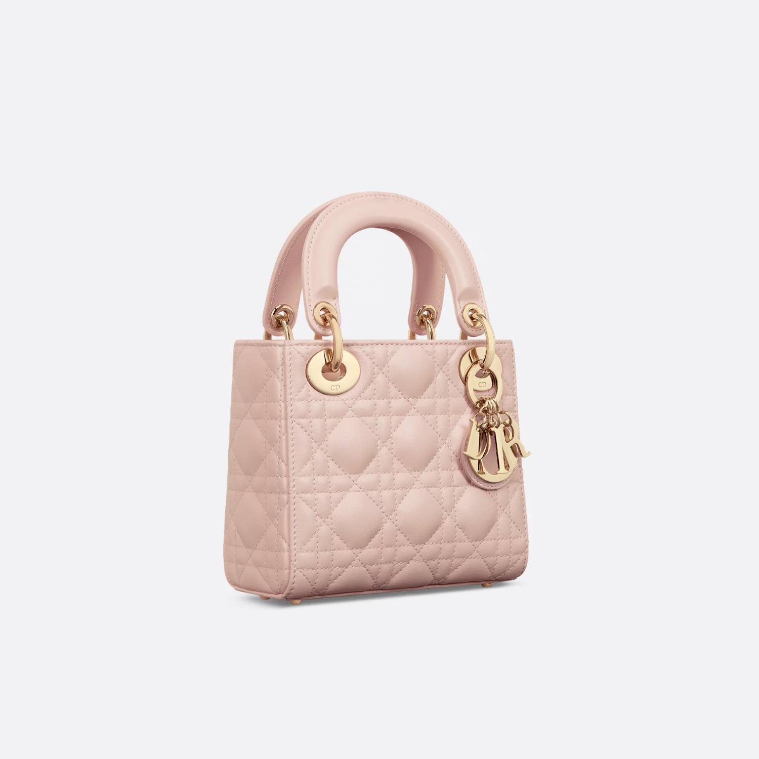 MINI TOP HANDLE BAG, LAMBSKIN – POWDER PINK