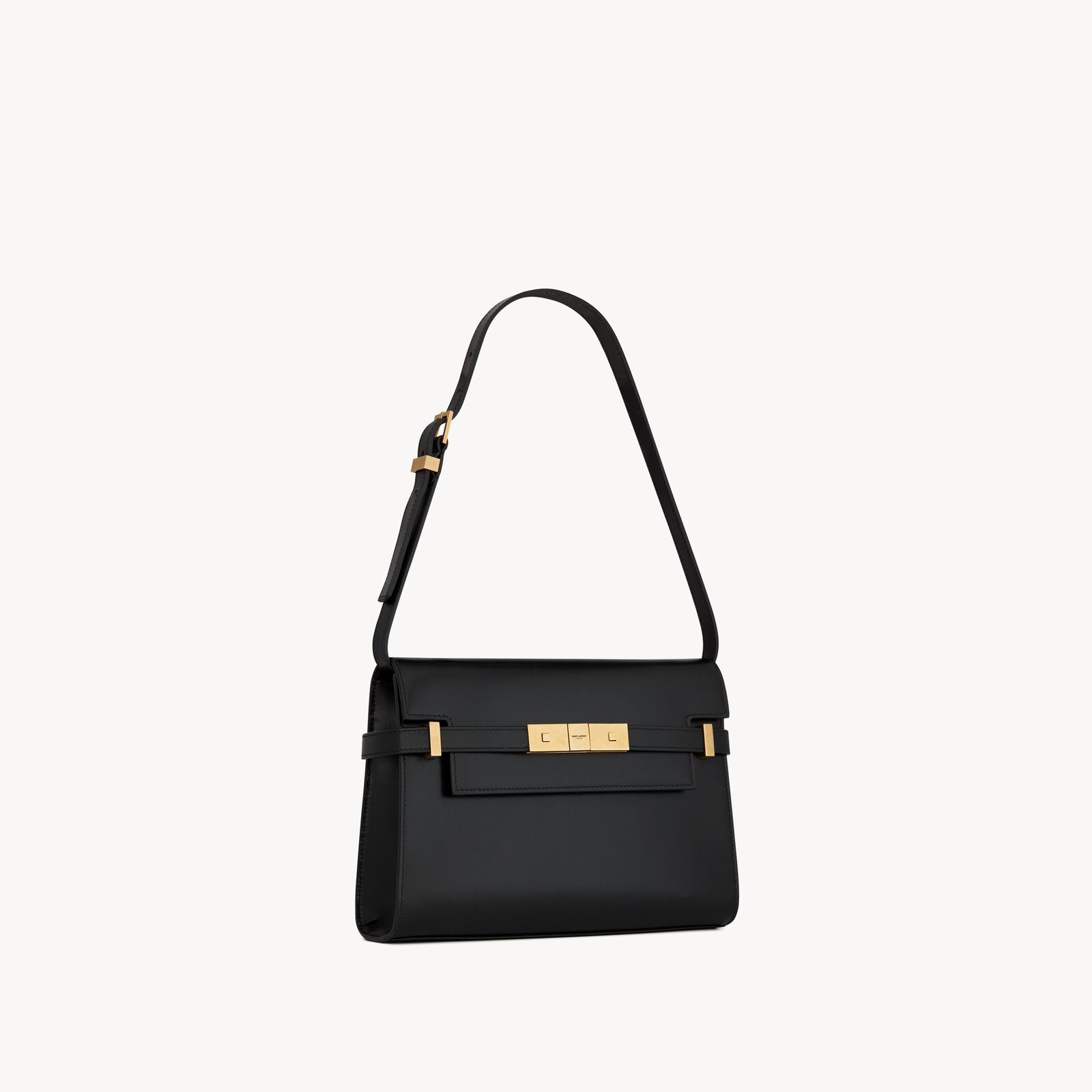 SMALL LEATHER FLAP BAG, CALFSKIN – BLACK