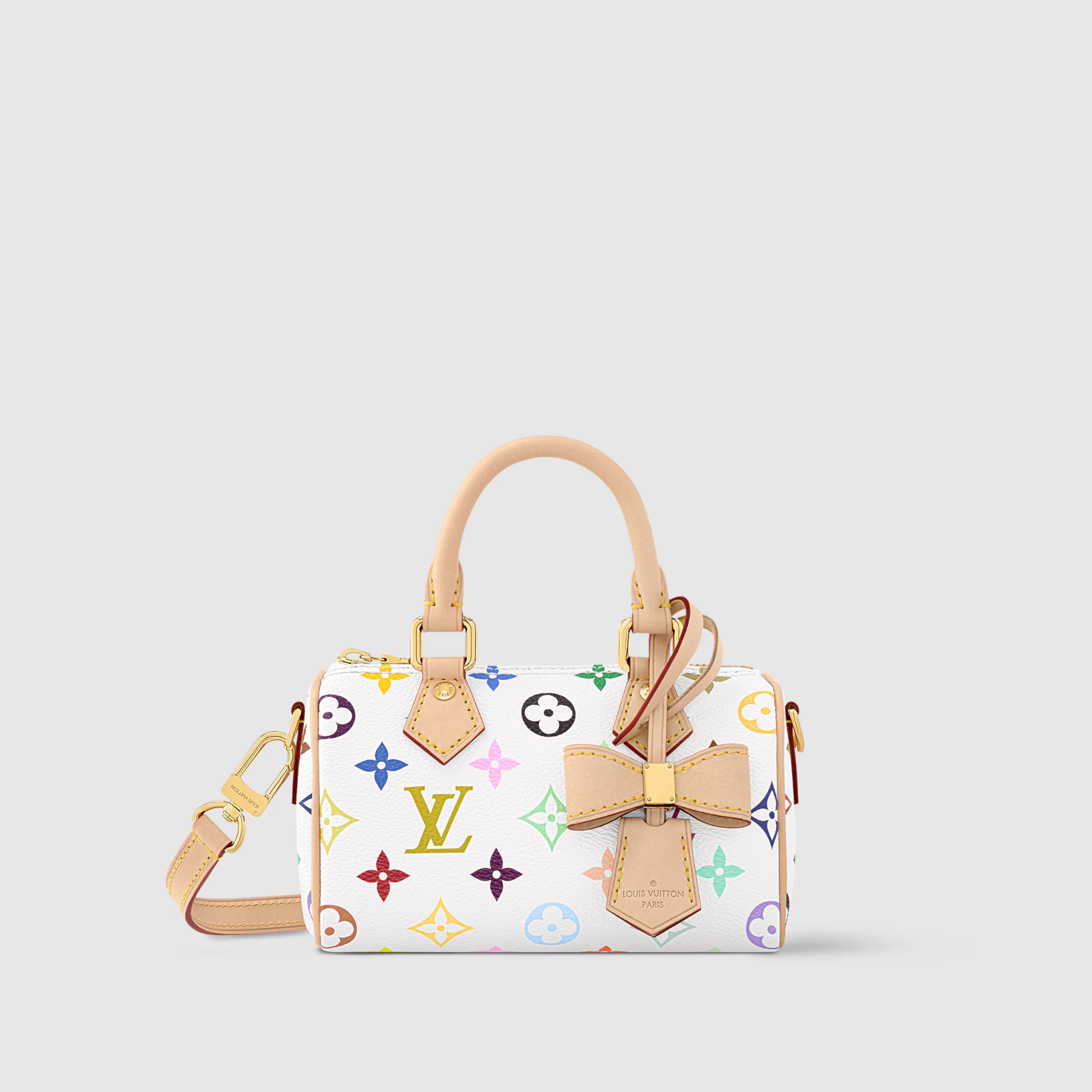 MINI TOP HANDLE BAG, COATED CANVAS – MULTICOLORED