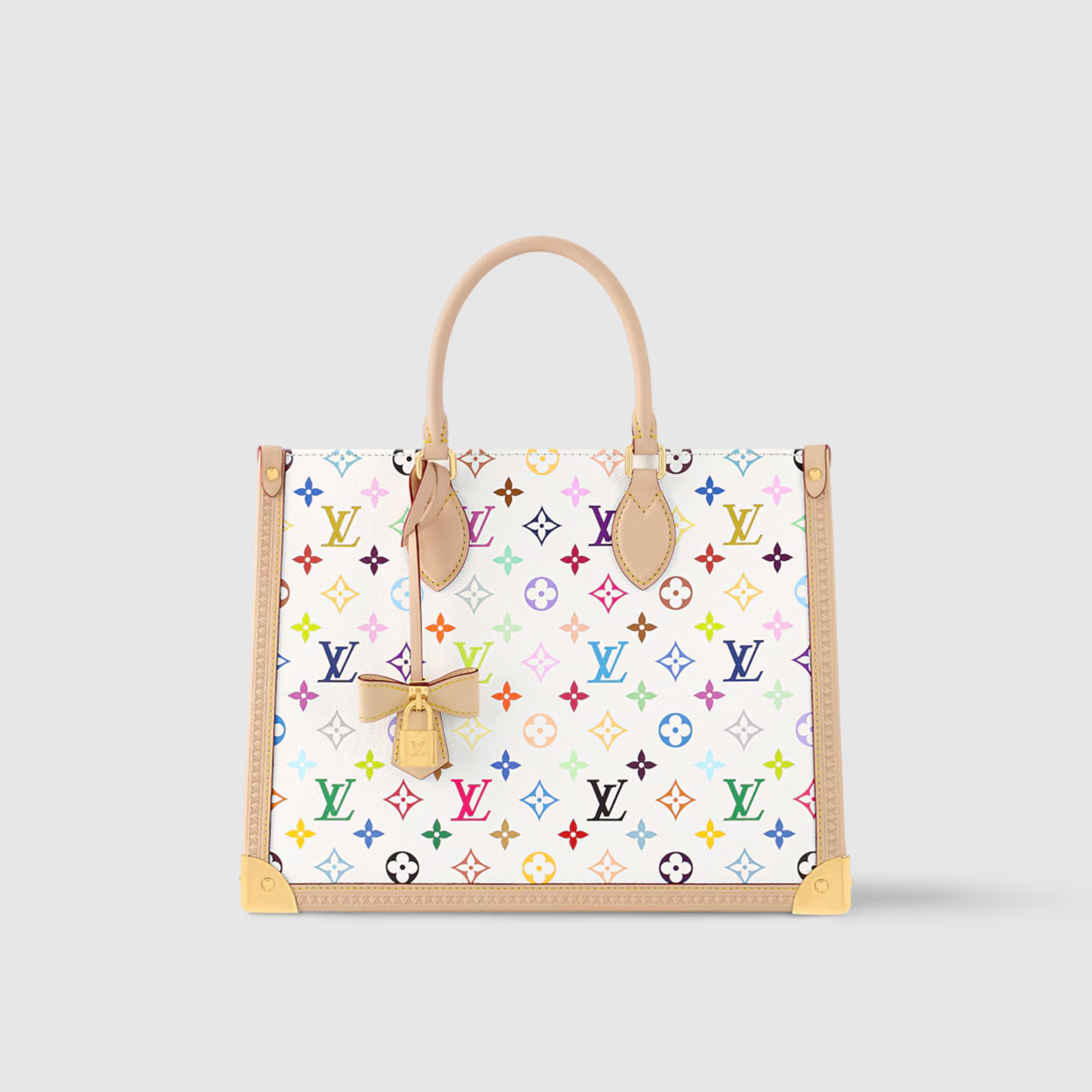 MEDIUM TOTE BAG, COATED CANVAS – MULTICOLORED