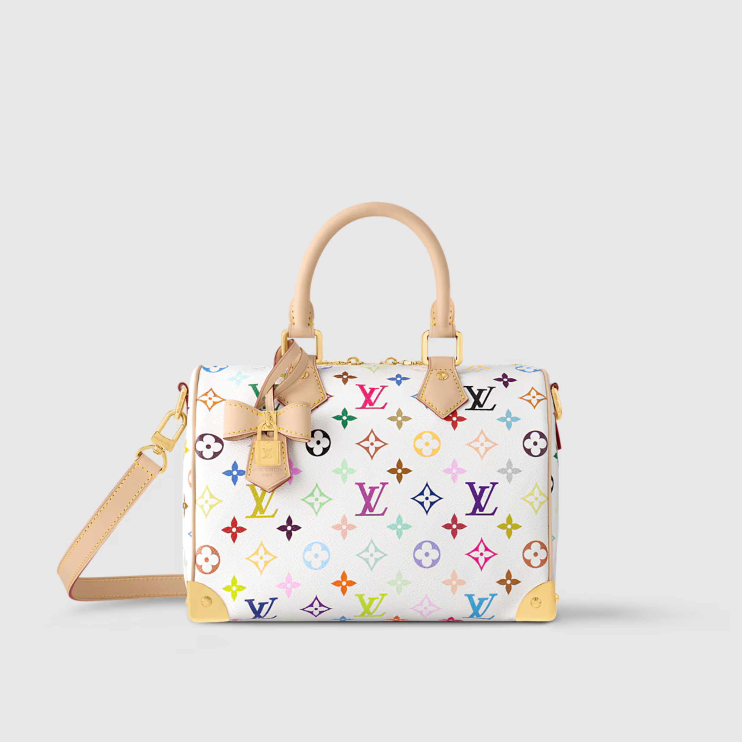 MEDIUM TOP HANDLE BAG, COATED CANVAS – MULTICOLORED