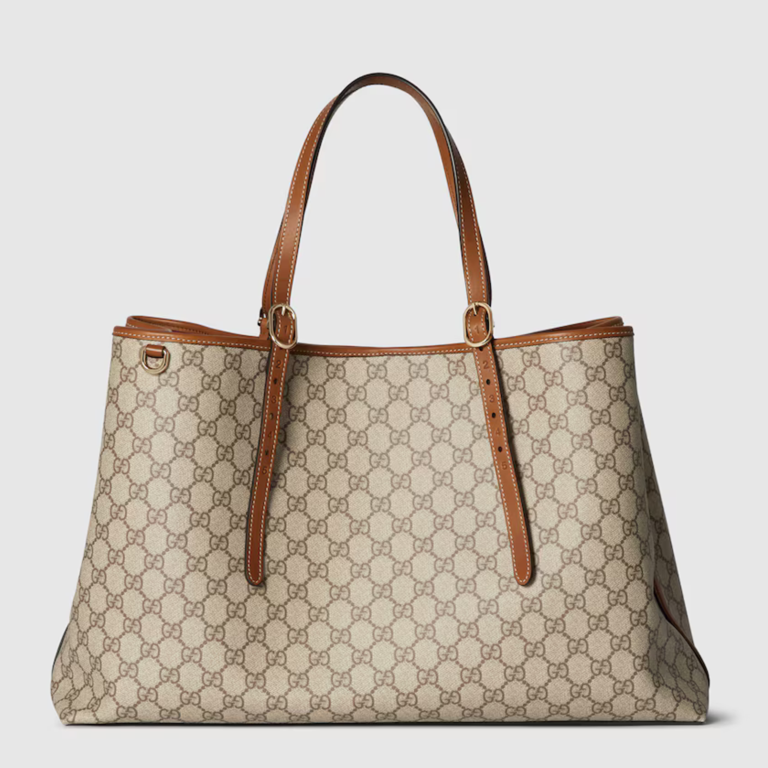 MAXI TOTE BAG – BEIGE AND DARK BROWN