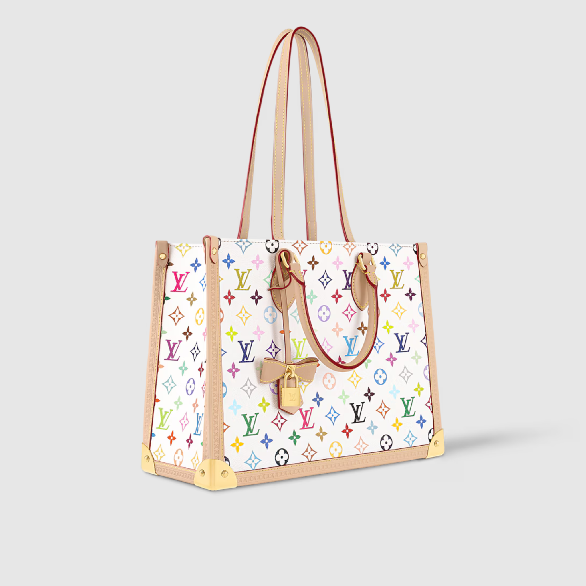 MEDIUM TOTE BAG, COATED CANVAS – MULTICOLORED